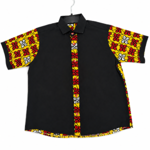 Chemise Wax Africain de Motif Spirale – Golden Reign