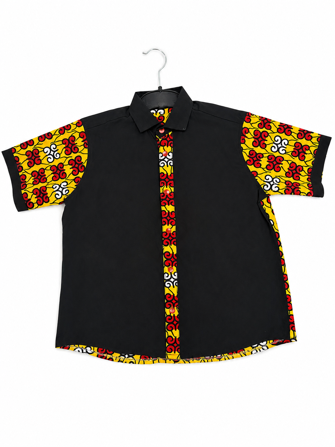 Chemise Wax Africain de Motif Spirale – Golden Reign