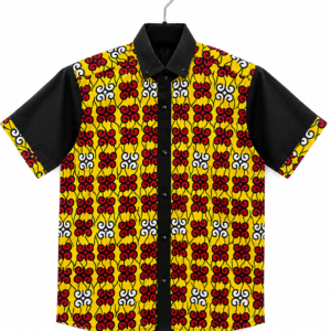 Chemise Wax Africain de Motif Tourbillon – Solar Crown