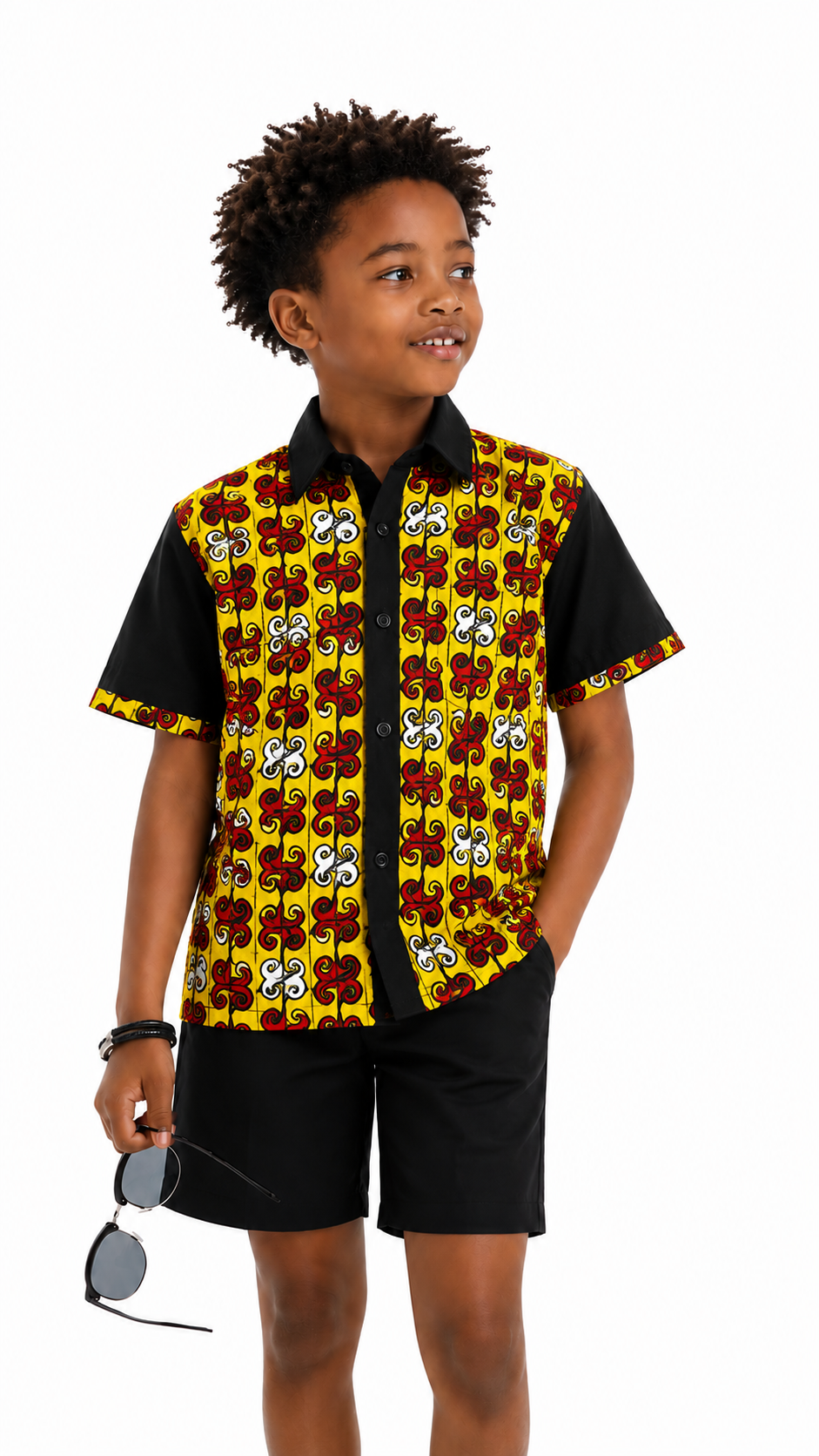 Mannequin avec une Chemise Wax Africain de Motif Tourbillon – Solar Crown