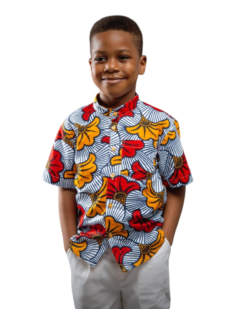 Chemise wax africain pour enfants de 5 ans